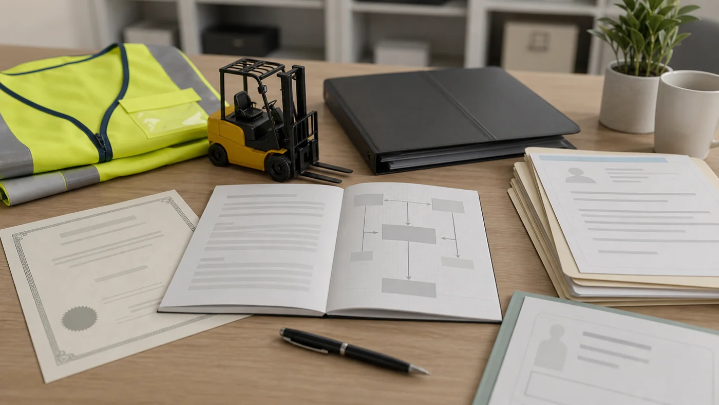 Forklift injury workers compensation evidence review with incident records, medical reports, certificate of capacity and workplace duties documents.