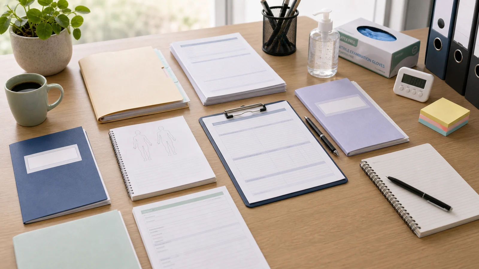 Guild Insurance claim review scene showing sector-specific documents, treatment records, and payment checklist