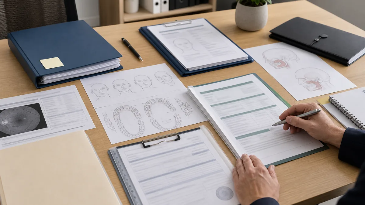 Dental injury workers compensation evidence review with medical reports, treatment notes, certificate of capacity and workplace duties documents.
