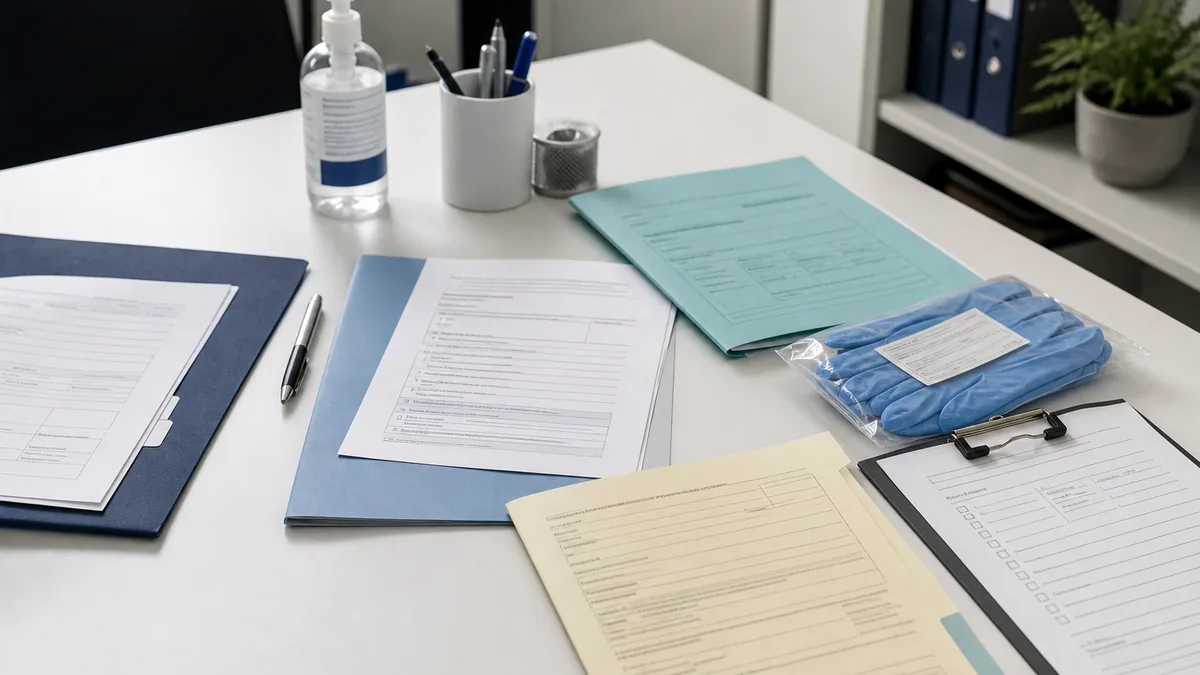 Infectious disease work injury workers compensation evidence review with medical reports, treatment notes, certificate of capacity and workplace duties documents.