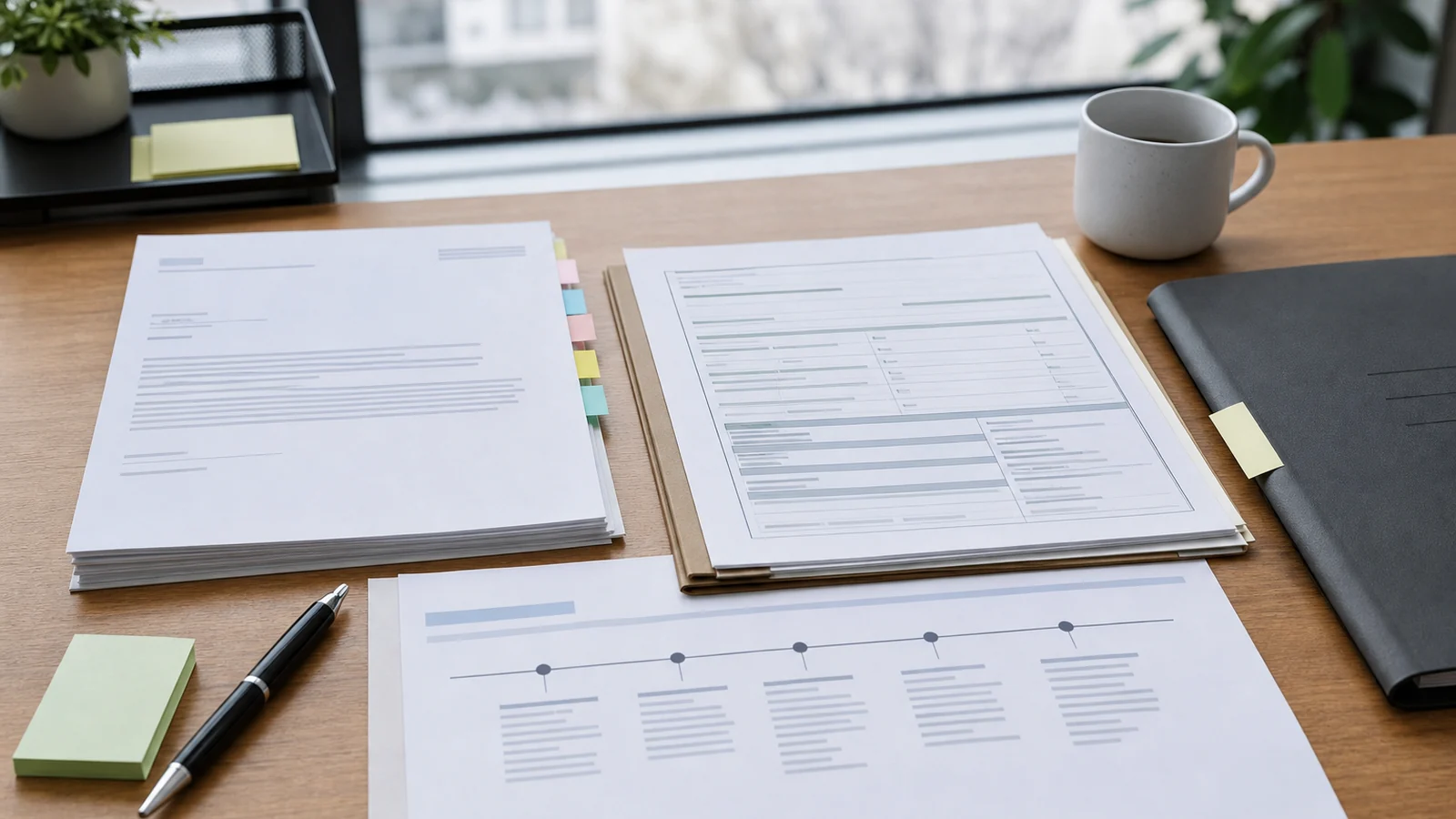 Denied workers compensation claim materials being reviewed with insurer notice, medical records, incident chronology and capacity evidence.