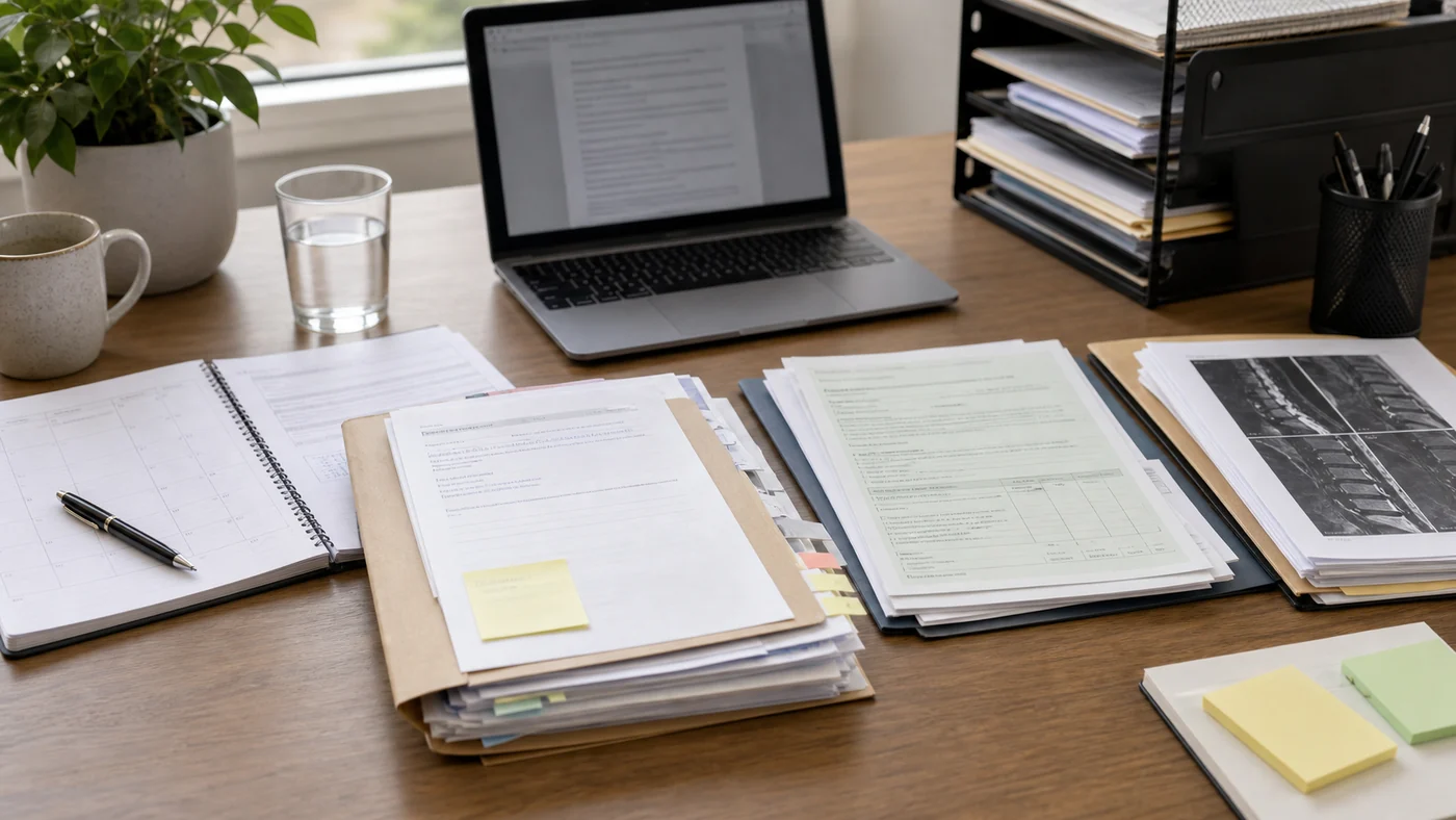 Organised NSW workers compensation evidence pack connecting an insurer decision letter with medical, wage and treatment documents.